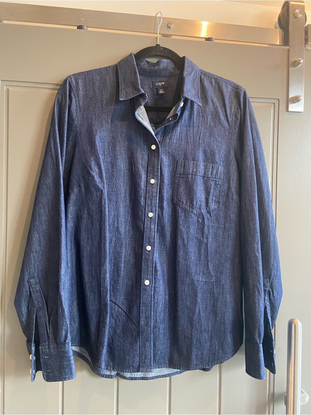 J. Crew Denim-Style Indigo Button-Down Shirt